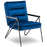 Mcombo Accent Chair with Ottoman, Velvet Modern Tufted Curved Backrest Club Chair, Upholstered Leisure Chairs with Metal Legs for Bedroom Living Room 4750/4747