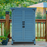 Mcombo Outdoor Wood Storage Cabinet, Small Size Garden Wooden Tool Shed with Double doors, Outside Tools Cabinet for Backyard (24.6”x 18.3”x38.2”) 6059-0985CR