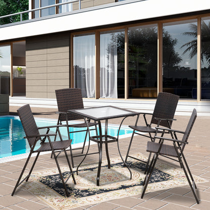 5pc Wicker Patio Dining Set, DS86