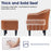 Mcombo Accent Club Chair, Barrel Chair with Ottoman, Faux Leather Arm Chair for Living Room Bedroom, Small Space 4022