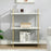 Mcombo 5 Tier Bookshelf Tall, Open Etagere Bookcase with Metal Frame, Office Shelf Storage Organizer, Modern Book Shelf for Living Room, Bedroom, Home Décor Display Rack, White Marble Gold 6090-BS303WGD/6090-BS404WGD/6090-BS505WGD