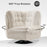 Mcombo Modern Swivel Accent Chairs, Button-Tufted Slipper Chair, Chenille Upholstered Wingback Leisure Sofa Chair for Living Room Bedroom LW753