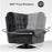 Mcombo Modern Swivel Accent Chairs, Button-Tufted Slipper Chair, Chenille Upholstered Wingback Leisure Sofa Chair for Living Room Bedroom LW753