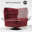 Mcombo Modern Swivel Accent Chairs, Button-Tufted Slipper Chair, Chenille Upholstered Wingback Leisure Sofa Chair for Living Room Bedroom LW753