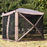 Mcombo Gazebo Tent Pop-Up Portable 4-Sided Hub Durable Screen Tent (4-6 Person) 6052-1024BR-4PC