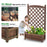 MCombo Planter Raised Bed with Trellis, Outdoor Wood Planter Box Garden Stander for Patio Yard, 25" x 11" x 45", 6059-0428