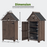 Mcombo Outdoor Wood Storage Cabinet, Small Size Garden Shed with Door and Shelves, Outside Tools Cabinet for Patio (30.3”x21.5”x56”) 0733