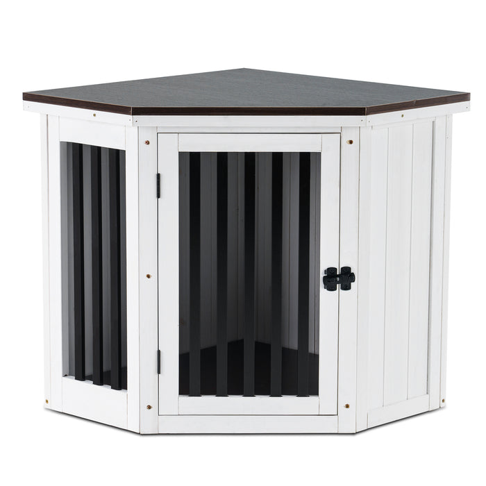 Kfvigoho Corner Dog Crate with Cushion, Dog House, Dog Crate