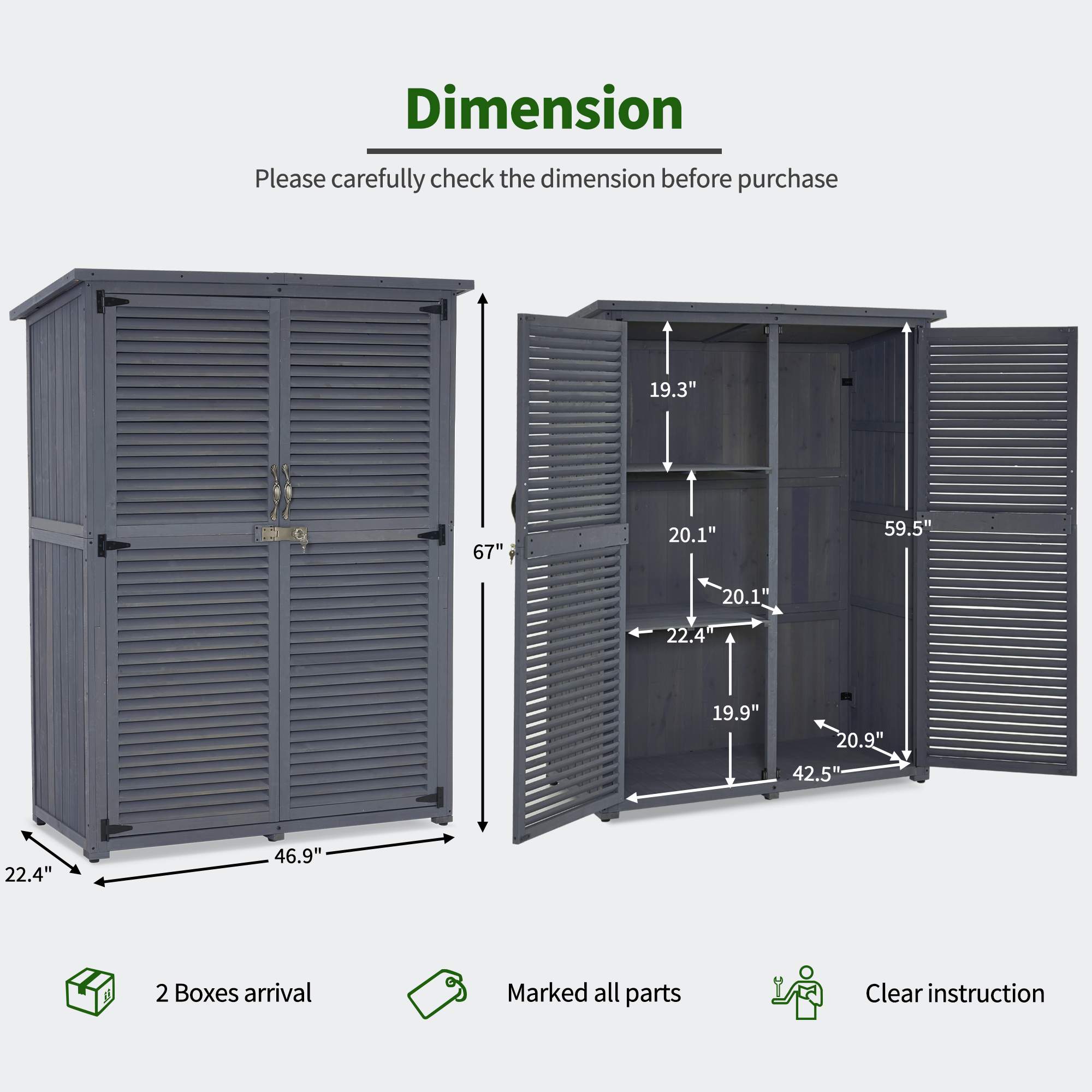 Outdoor Storage Cabinet, 0709|0808|1900