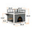 Lovupet Wooden Cat House Indoor, 2 Story Cat Shelter House Condos for Small Dogs, Pet, feral cat Gray 6012-1288EY
