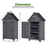 Mcombo Outdoor Wood Storage Cabinet, Small Size Garden Shed with Door and Shelves, Outside Tools Cabinet for Patio (30.3”x21.5”x56”) 0733