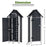 Mcombo 70” Wooden Garden Shed Wooden Lockers with Fir Wood, Fashionable Design with Double Doors Cabinet 6056-0770