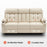 Mcombo Leather Power Loveseat Recliner, Electric Reclining Loveseat Sofa with Heat and Massage, Cup Holders, USB Charge Port for Living Room 6075/ 6095(with Console)