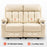 Mcombo Leather Power Loveseat Recliner, Electric Reclining Loveseat Sofa with Heat and Massage, Cup Holders, USB Charge Port for Living Room 6075/ 6095(with Console)