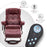 Mcombo Swivel Recliners with Ottoman, Vibration Massage TV Chairs with Side Pocket, Faux Leather Ergonomic Lounge Chair for Living Room Bedroom 4734