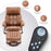 Mcombo Recliner with Ottoman Reclining Chair with Massage and Lumbar Pillow, 360 Degree Swivel Wood Base, Faux Leather 9068