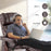 Mcombo Recliner with Ottoman Reclining Chair with Massage and Lumbar Pillow, 360 Degree Swivel Wood Base, Faux Leather 9068