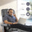 Mcombo Recliner with Ottoman Reclining Chair with Massage and Lumbar Pillow, 360 Degree Swivel Wood Base, Faux Leather 9068