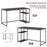Mcombo Computer Desk with Shelves, Office Desk for Living Room,Small Desk with Storage Space 6090-WHALE