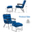 Mcombo Accent Chair with Ottoman, Velvet Modern Tufted Curved Backrest Club Chair, Upholstered Leisure Chairs with Metal Legs for Bedroom Living Room 4750/4747