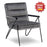 Mcombo Accent Chair with Ottoman, Velvet Modern Tufted Curved Backrest Club Chair, Upholstered Leisure Chairs with Metal Legs for Bedroom Living Room 4750/4747
