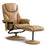 MCombo Recliner with Ottoman, Reclining Chair with Massage, 360 Swivel Living Room Chair Faux Leather, 4901