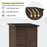 Mcombo Outdoor Wood Storage Cabinet, Small Size Garden Wooden Tool Shed with Double doors, Outside Tools Cabinet for Backyard (24.6”x 18.3”x38.2”) 6059-0985CR