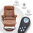 Mcombo Swivel Recliners with Ottoman, Vibration Massage TV Chairs with Side Pocket, Faux Leather Ergonomic Lounge Chair for Living Room Bedroom 4734