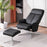 Mcombo Swivel Recliner with Ottoman, Modern Armchair with Heavy Duty Aluminum Base, Faux Leather Lounge Chair for Living Room Bedroom Office, 4603