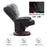 Mcombo Swivel Recliners with Ottoman, Vibration Massage TV Chairs with Side Pocket, Faux Leather Ergonomic Lounge Chair for Living Room Bedroom 4734