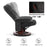 Mcombo Swivel Recliners with Ottoman, Vibration Massage TV Chairs with Side Pocket, Faux Leather Ergonomic Lounge Chair for Living Room Bedroom 4734