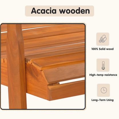 Patio Wood Garden Bench 2-Seat, BC01