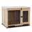 Mcombo Wooden Dog Crate Furniture End Table with Door, No Assembly Portable Foldable Pet Crate Dog Kennel Indoor with Removable Tray