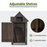 Mcombo Outdoor Wood Storage Cabinet, Small Size Garden Shed with Door and Shelves, Outside Tools Cabinet for Patio (30.3”x21.5”x56”) 0733