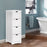 Bathroom Storage Cabinets Free Standing with 4 Drawers White Bathroom for Laundry Room, Bedroom 6700-BT03W