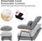 MCombo Accent Recliner Chair with Ottoman, Fabric Couch Bed Chair, Armchair Club Chair, Adjustable Backrest and Headrest, for Living Room Bedroom Office 4055