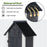 Mcombo 70” Wooden Garden Shed Wooden Lockers with Fir Wood, Fashionable Design with Double Doors Cabinet 6056-0770