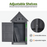 Mcombo Outdoor Wood Storage Cabinet, Small Size Garden Shed with Door and Shelves, Outside Tools Cabinet for Patio (30.3”x21.5”x56”) 0733