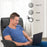 Mcombo Swivel Recliner with Ottoman, Modern Armchair with Heavy Duty Aluminum Base, Faux Leather Lounge Chair for Living Room Bedroom Office, 4603