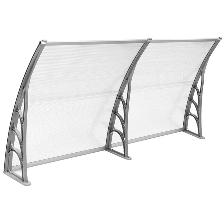 USED of MCombo 40"×40", 40"×80",  40"×120" Window Awning Outdoor Polycarbonate Front Door Patio Cover Garden Canopy 6055-4040/4080/4012