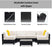 mcombo 7 PC Deluxe Outdoor Garden Patio Rattan Wicker Furniture Sectional Sofa Cushioned Seats 6080 Aluminum frame 6080-1007