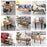 Mcombo Modern Mid-Century Glass Round Coffee Table for Living Room 32 inch Wood Frame 6090-TREE-CT