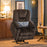 Mcombo Electric Power Lift Recliner Chair with Extended Footrest for Elderly People, 3 Positions, Hand Remote Control, Lumbar Pillow, 2 Cup Holders, USB Ports, 2 Side Pockets, Fabric 7507