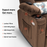 Mcombo Electric Power Lift Recliner Chair with Massage and Heat for Elderly, Extended Footrest, Hand Remote Control, Lumbar Pillow, Cup Holders, USB Ports, Fabric Medium(#7529)