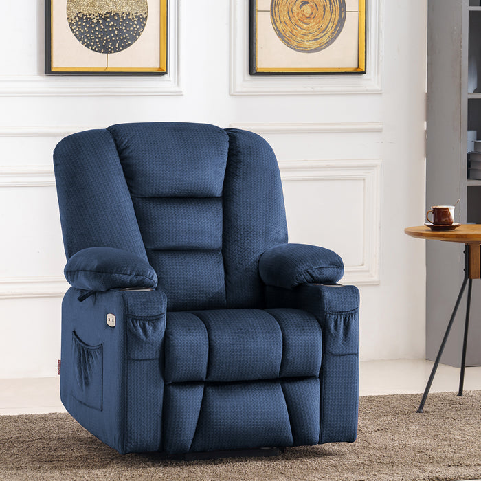 MCombo Small Power Lift Recliner Chair with Massage and Heat for Short Elderly People, Fabric 7569