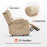 MCombo Lay Flat Lift Recliner with Power Headrest for Small Elderly People, Infinite Position Lift Chair, Massage and Heat, Fabric 7660