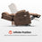 MCombo Lay Flat Lift Recliner with Power Headrest for Small Elderly People, Infinite Position Lift Chair, Massage and Heat, Fabric 7660