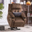 MCombo Lay Flat Lift Recliner with Power Headrest for Small Elderly People, Infinite Position Lift Chair, Massage and Heat, Fabric 7660