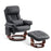 Mcombo Reclining Chairs with Ottoman, 360 Degrees Swivel Recliners with Massage, Faux Leather Ergonomic Lounge Chairs for Living Room Bedroom 4999