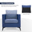 Mcombo Modern Accent Chair, Club Armchair with Metal Legs, Faux Leather Single Sofa Chairs for Living Room Bedroom Office LW654